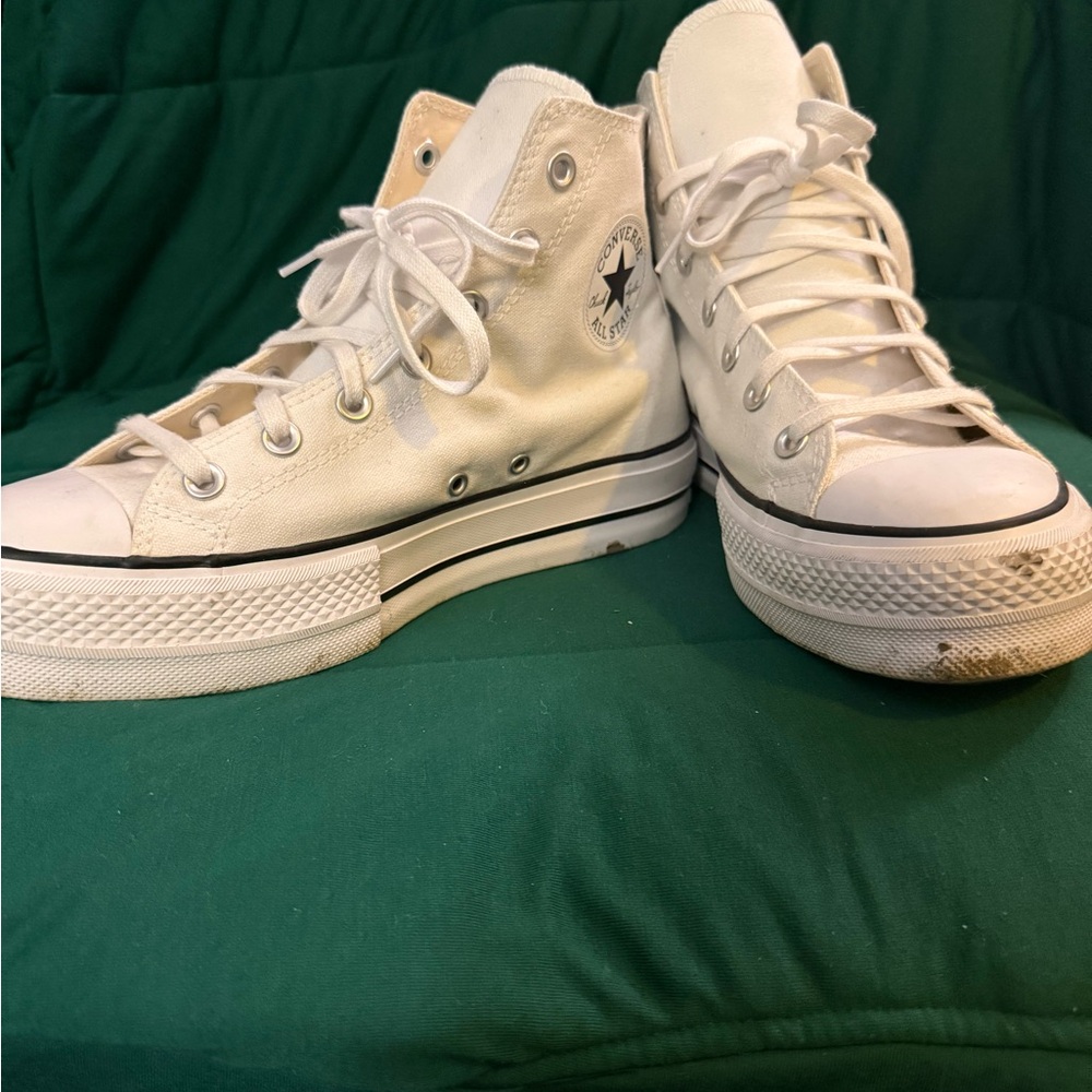 Converse White High-Top Sneakers Classic Canvas Design